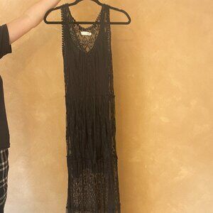 Ruby Yaya Lace Maxi Dress with Slip. Black.